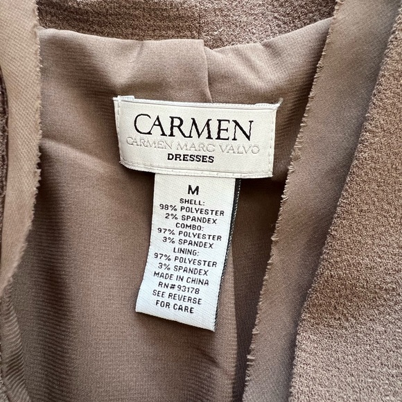 Carmen Marc Valvo - Cap Sleeve Boho Style Shift Dress - Picture 3 of 4